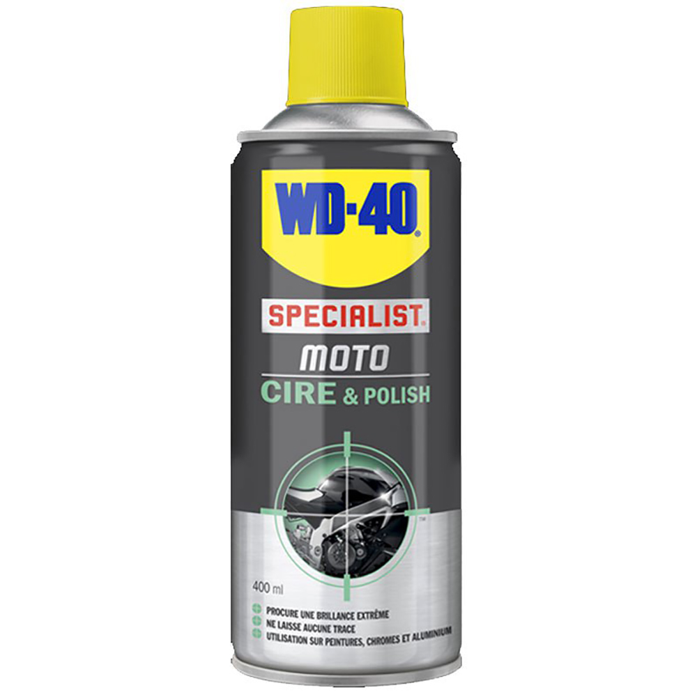 Produit de cire et polish destiné aux surfaces compatibles d’une moto