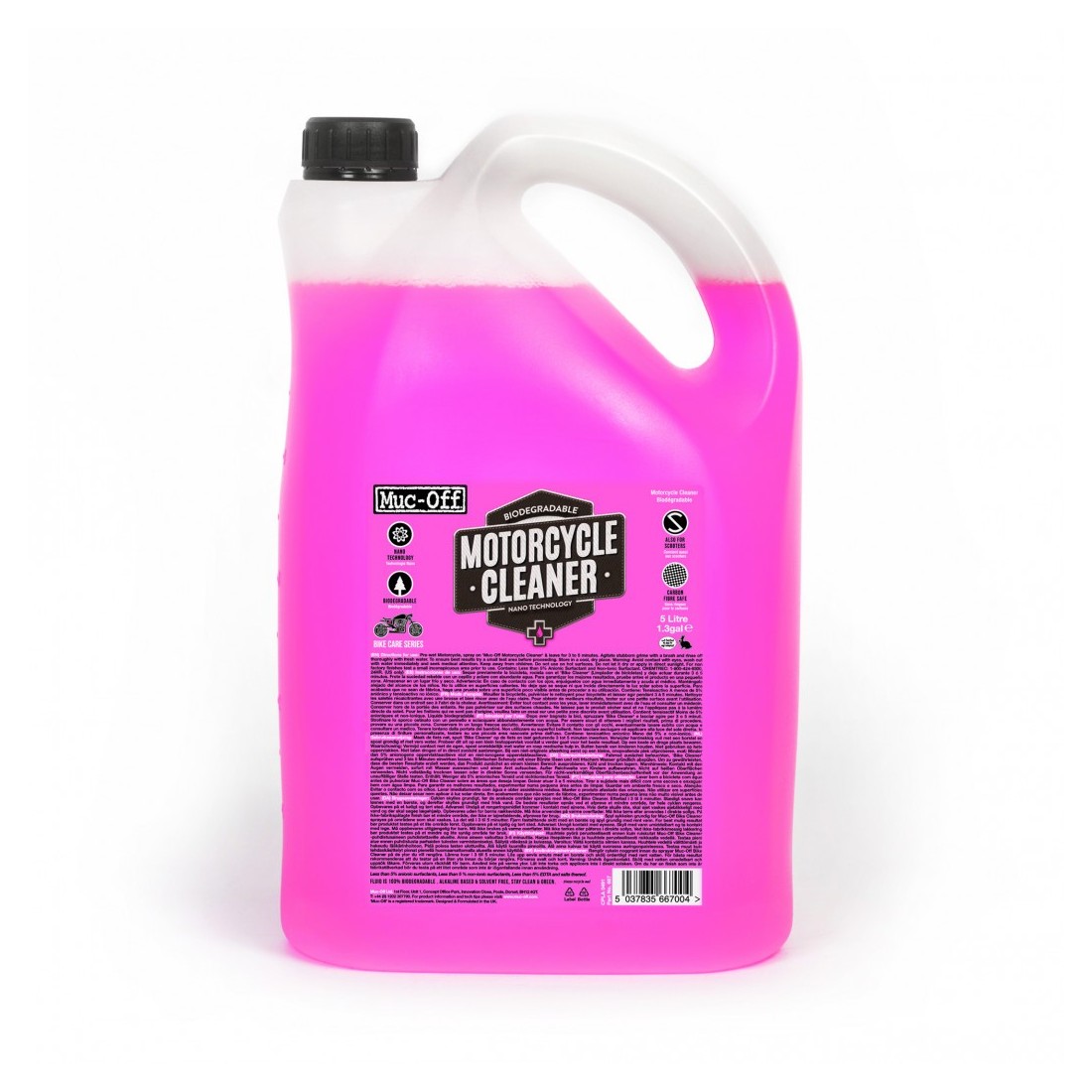 Bidon de nettoyant moto rose